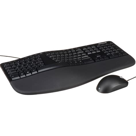 Microsoft USB Wired Ergonomic Keyboard and Mouse RJU-00001 B&H