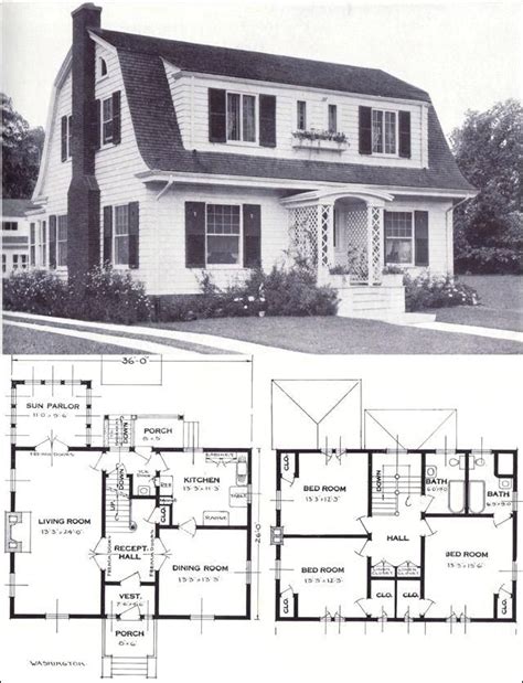 1920s house plans vintage home plans dutch colonial revival the ...