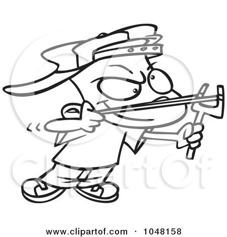 Royalty-Free (RF) Clip Art Illustration of a Cartoon Black And White ...