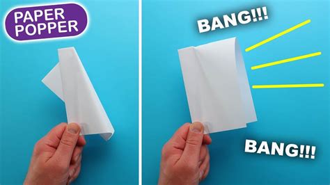 DIY a Paper Popper. Easy and Loud. Origami toy. | Origami toys, Easy ...