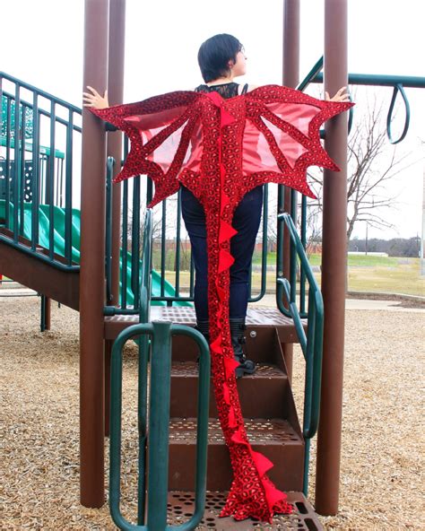 Dragon Wings Costume Super Long Tail w/ Awesome Shiny Scale