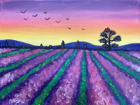 "Lavender Fields" Painting Party with The Paint Sesh