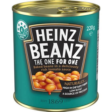 Heinz Baked Beans Tinned Beans In Tomato Sauce Breakfast 220g | Woolworths