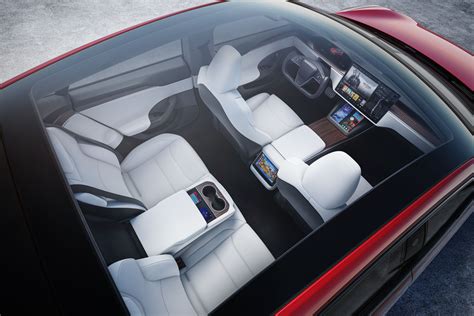 A Peek Inside The Tesla Model S Plaid's Spartan Interior