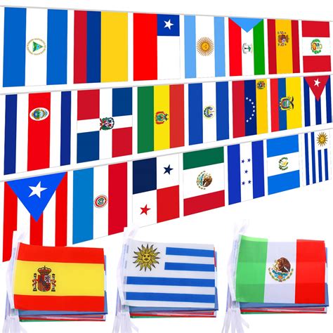 Buy 3 Set Latin America 21 Countries String s Assorted Latino Banners ...