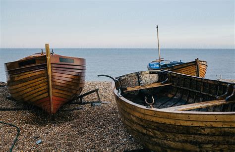 "Traditional Small Wooden Fishing Boat On The Shore." by Stocksy ...