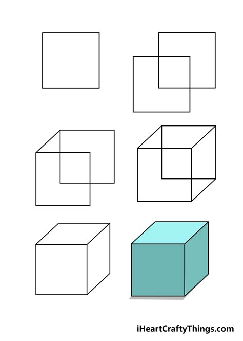 Cube Drawing - How To Draw A Cube Step By Step