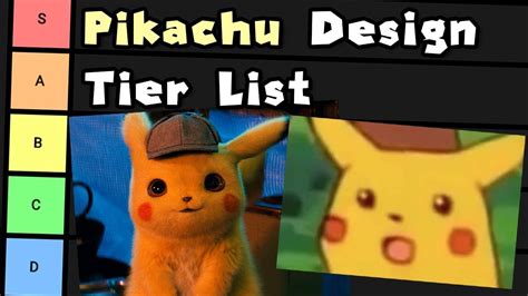 Ranking Pikachu Designs (Tier List) - YouTube