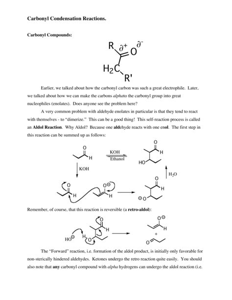 Carbonyl Condensation Reactions.