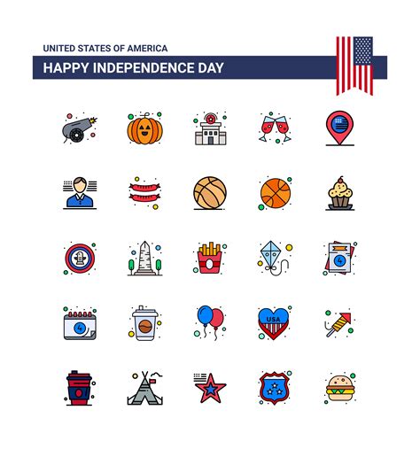 USA Independence Day color icon set 1339493 Vector Art at Vecteezy