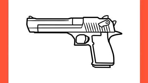 How to draw a DESERT EAGLE from CS GO step by step / drawing deagle ...