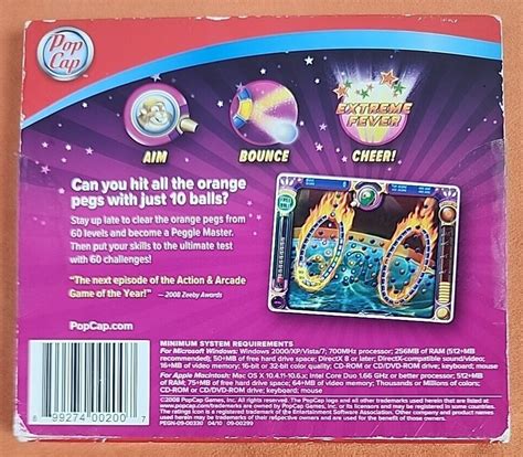 Peggle Nights PC 2008 Pop Cap Games PC WIN MAC CD-ROM Software Video ...