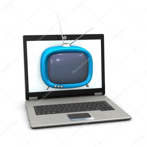 White small TV with antenna Stock Photo by ©limbi007 72573079