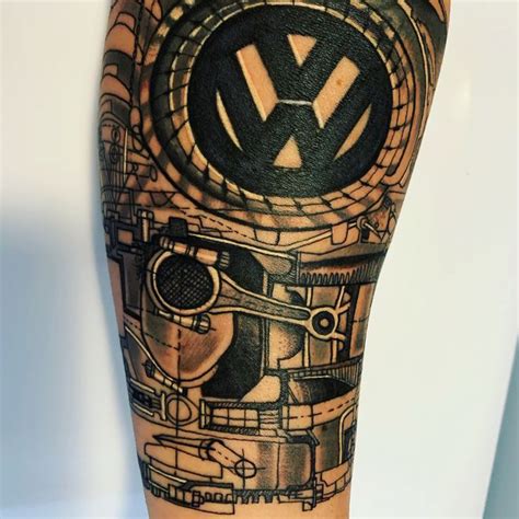 VW engine Tattoo. | Vw tattoo, Picture tattoos, Engine tattoo