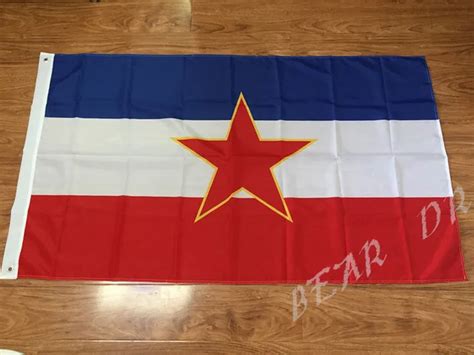 3X5FT Old Yugoslavia Flag Polyester 1945 1992 SFRJ Yugoslav Yugoslavia ...