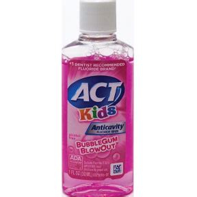 Act Anticavity Fluoride Rinse Kids Mouthwash - Bubble Gum Blow Out ...