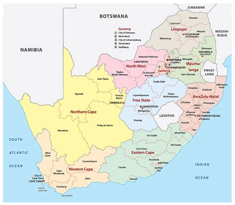 Map South Africa Countries – Get Latest Map Update