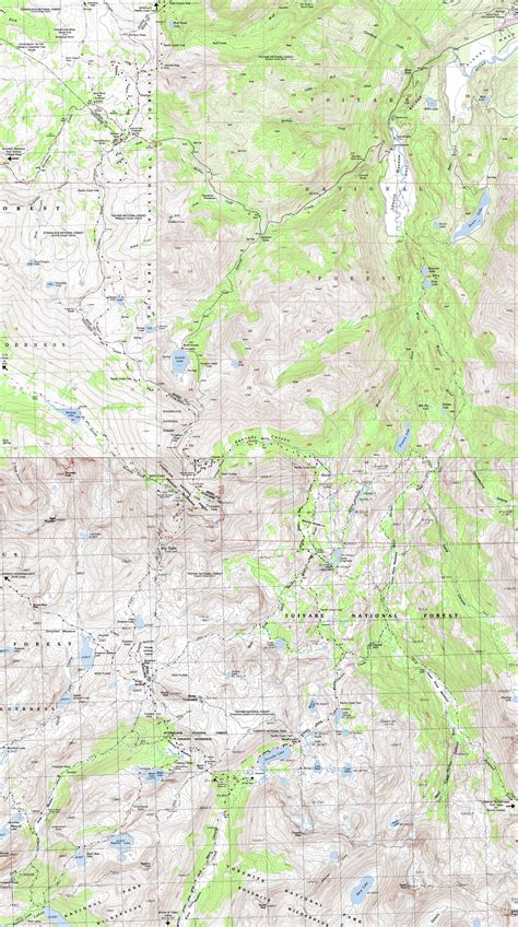 Map: Sonora Pass hiking Leavitt Peak on Pacific Crest Trail Topo