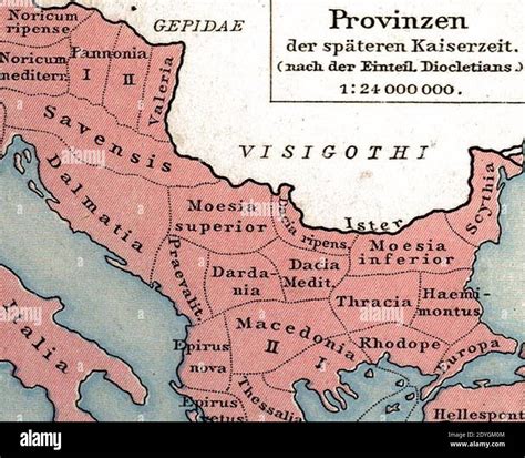 Late roman province Thracia Outcut from Roman provinces of Illyricum ...