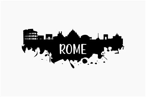 Rome Skyline Silhouette Graphic by BerriDesign · Creative Fabrica