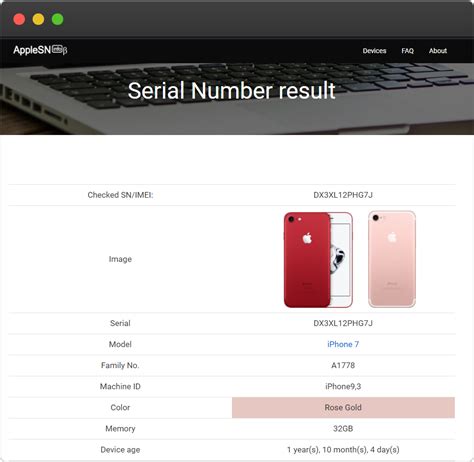 iPhone IMEI Check - AppleSN.info