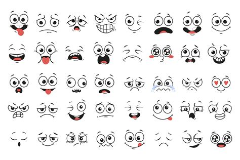 Cartoon Face Expressions Vector Art, Icons, and Graphics for Free Download