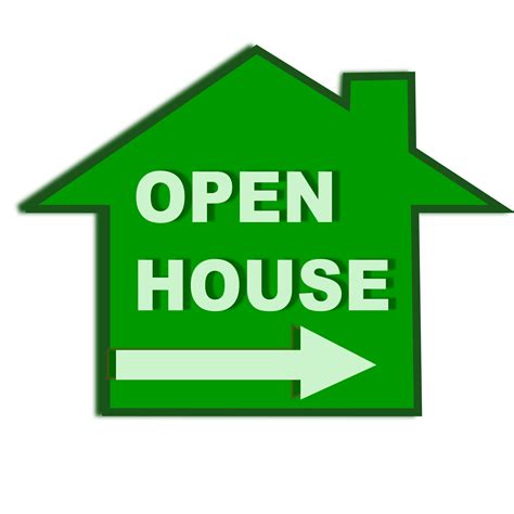 Clipart - open house icon