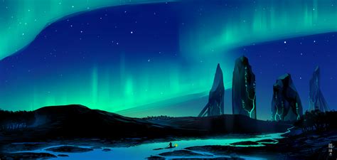 Aurora Borealis Town 5k Wallpaper,HD Artist Wallpapers,4k Wallpapers ...