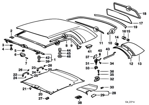 Original Parts for E36 323i M52 Cabrio / Sliding Roof Folding Top ...