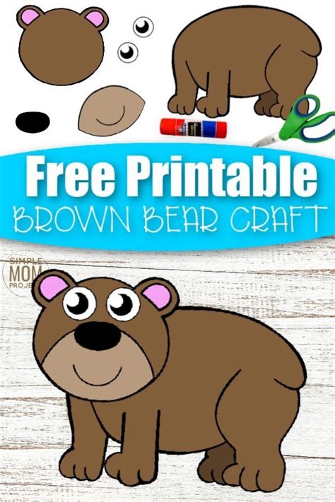 Free Printable Brown Bear Craft for Kids – Simple Mom Project