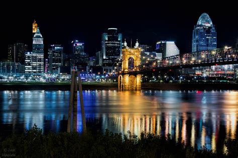 Cincinnati skyline-John A. Roebling Suspension Bridge | jhumbracht ...