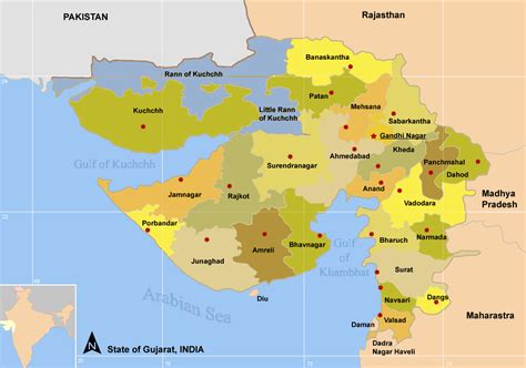 File:Map of Gujarat districts.png - Wikimedia Commons