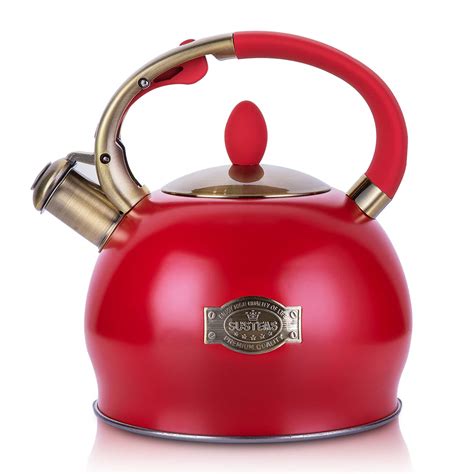 SUSTEAS Stove Top Whistling Tea Kettle-Surgical Stainless Steel ...