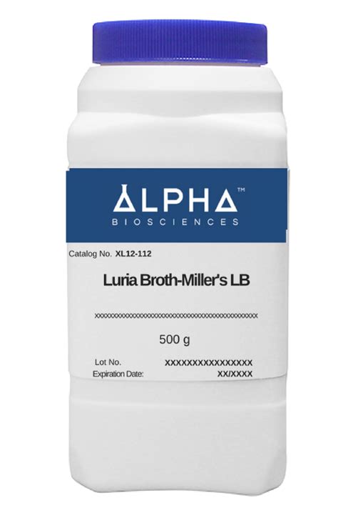 Luria Broth [Miller’s LB Broth] (L12-112) - Alpha Biosciences