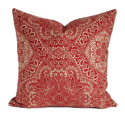 Red pillow cover Decorative pillow Red throw pillow