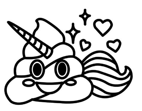 Poop Emoji Coloring Page Poop | Educative Printable