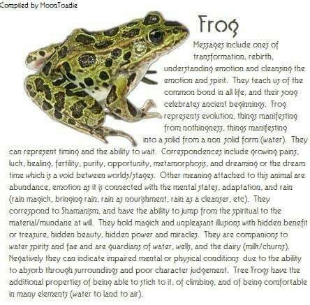 Wow.. and I just recently had a frog come to me as a spirit animal ...