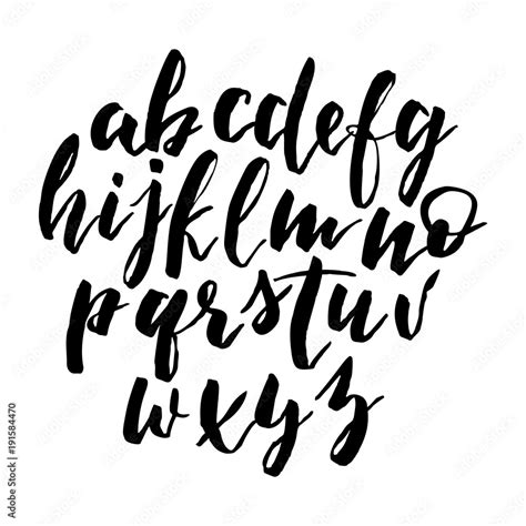 Handwritten Alphabet, script font, Elegance Calligraphic vector ...