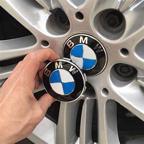 BMW Wheel Center Caps Set of 4 Emblem, 68mm BMW Rim Center Hub Caps for ...