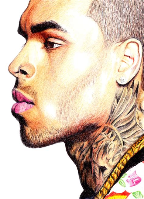 Chris Brown Portrait Drawing by demoose21 on DeviantArt