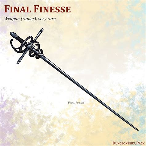 @dungeoneers_pack shared a photo on Instagram: “Final Finesse Rapier ...