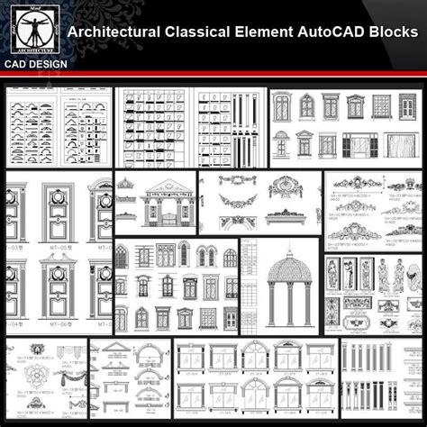 Architectural Classical Element Autocad Blocks V.1】All kinds of ...