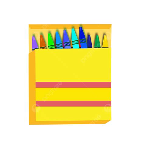 Crayones Box Clipart Transparent Background, Colorful Crayons Square ...