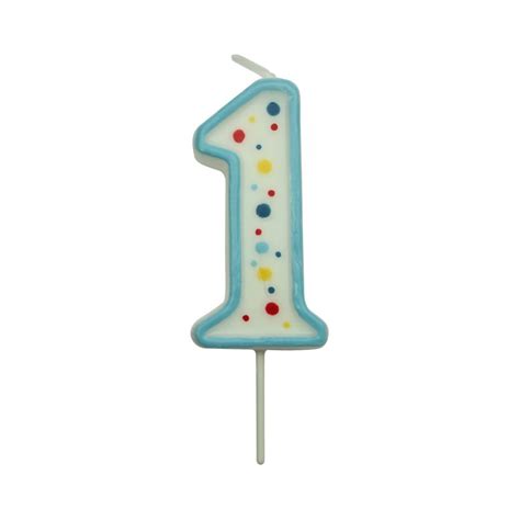 Blue Number 1 Candle | Birthday Candle