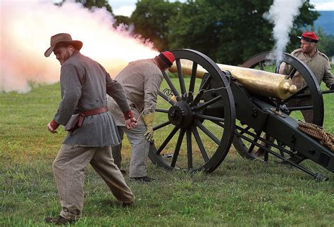 Civil War Cannons Firing