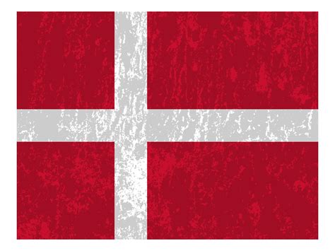 Denmark grunge flag, official colors and proportion. Vector ...