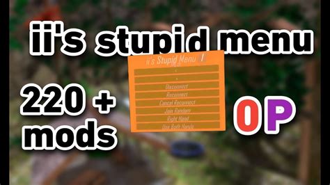 reviewing iis Stupid Menu OP! - YouTube