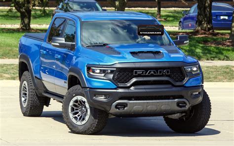 CAUGHT: 2021 Ram 1500 TRX In Hydro Blue Hits The Streets: | SRT Hellcat ...