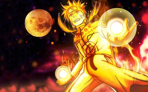 Download Anime Naruto Nine Tailed Beast Rasengan Wallpaper | Wallpapers.com