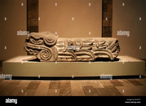 Statue of Quetzalcoatl the Aztec Feathered Snake God, National Museum ...